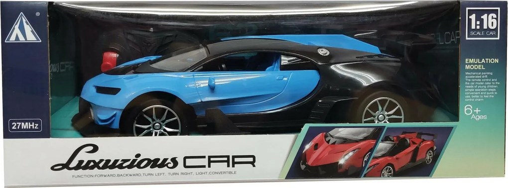 Luxurious Car Τηλεκατευθυνόμενο Αυτοκίνητο με Φορτιστή Μπλε 1:16