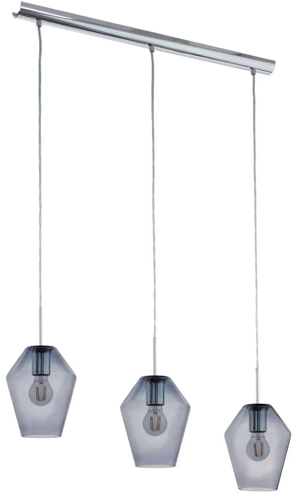 Φωτιστικό Οροφής Murmillo 96774 Black Eglo Metal, Glass