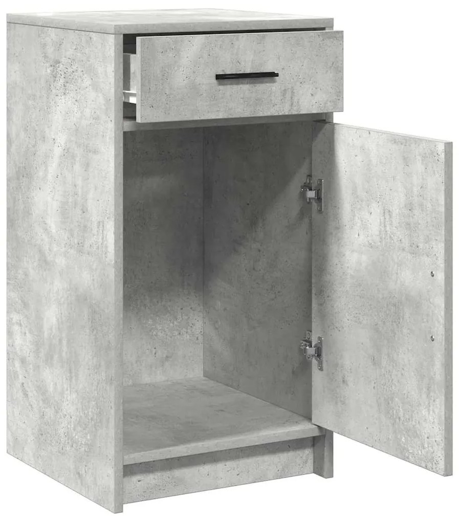 vidaXL Πλαϊνό γραφείο με συρτάρι Σκυρόδεμα Γκρι 40 x 40.5 x 75 εκ