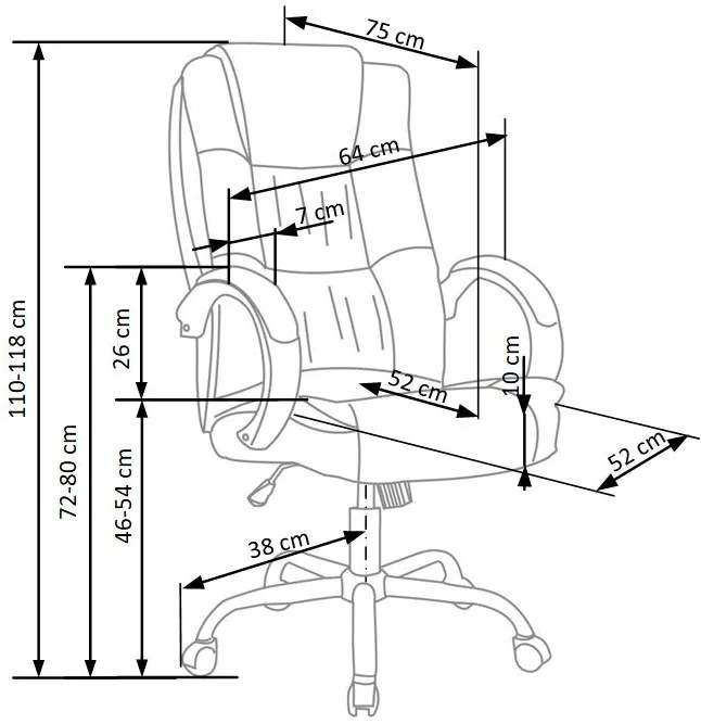 RELAX executive o.chair: grey DIOMMI V-CH-RELAX-FOT-POPIEL