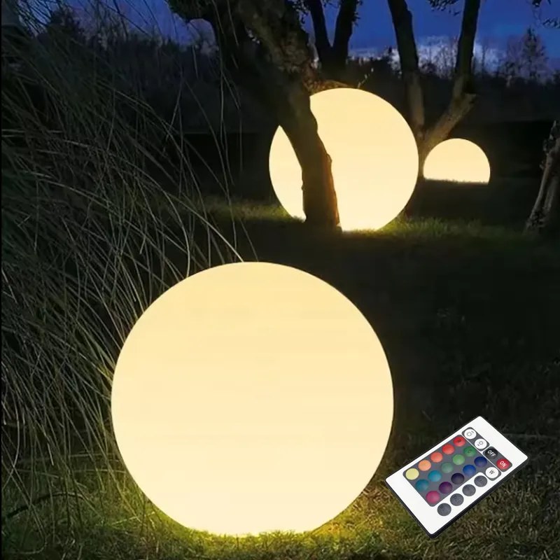 ΗΛΙΑΚΗ/ΕΠΑΝΑΦΟΡΤΙΖΟΜΕΝΗ RGBW LED ΜΠΑΛΑ D40cm IP54 LiFePO4 1800mAh  ACA SOLB40RGBW