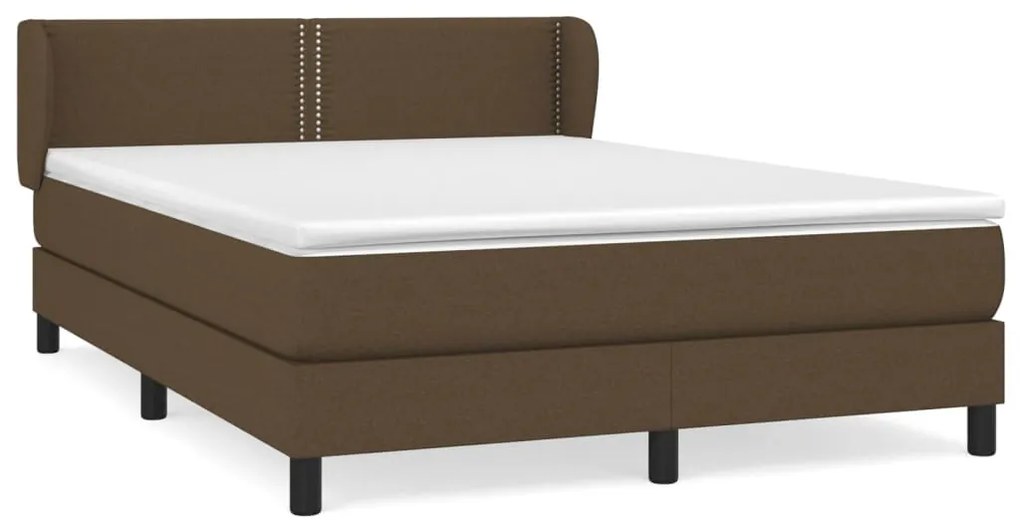 ΚΡΕΒΑΤΙ BOXSPRING ΜΕ ΣΤΡΩΜΑ ΣΚΟΥΡΟ ΚΑΦΕ 140X200 ΕΚ ΥΦΑΣΜΑΤΙΝΟ 3126168