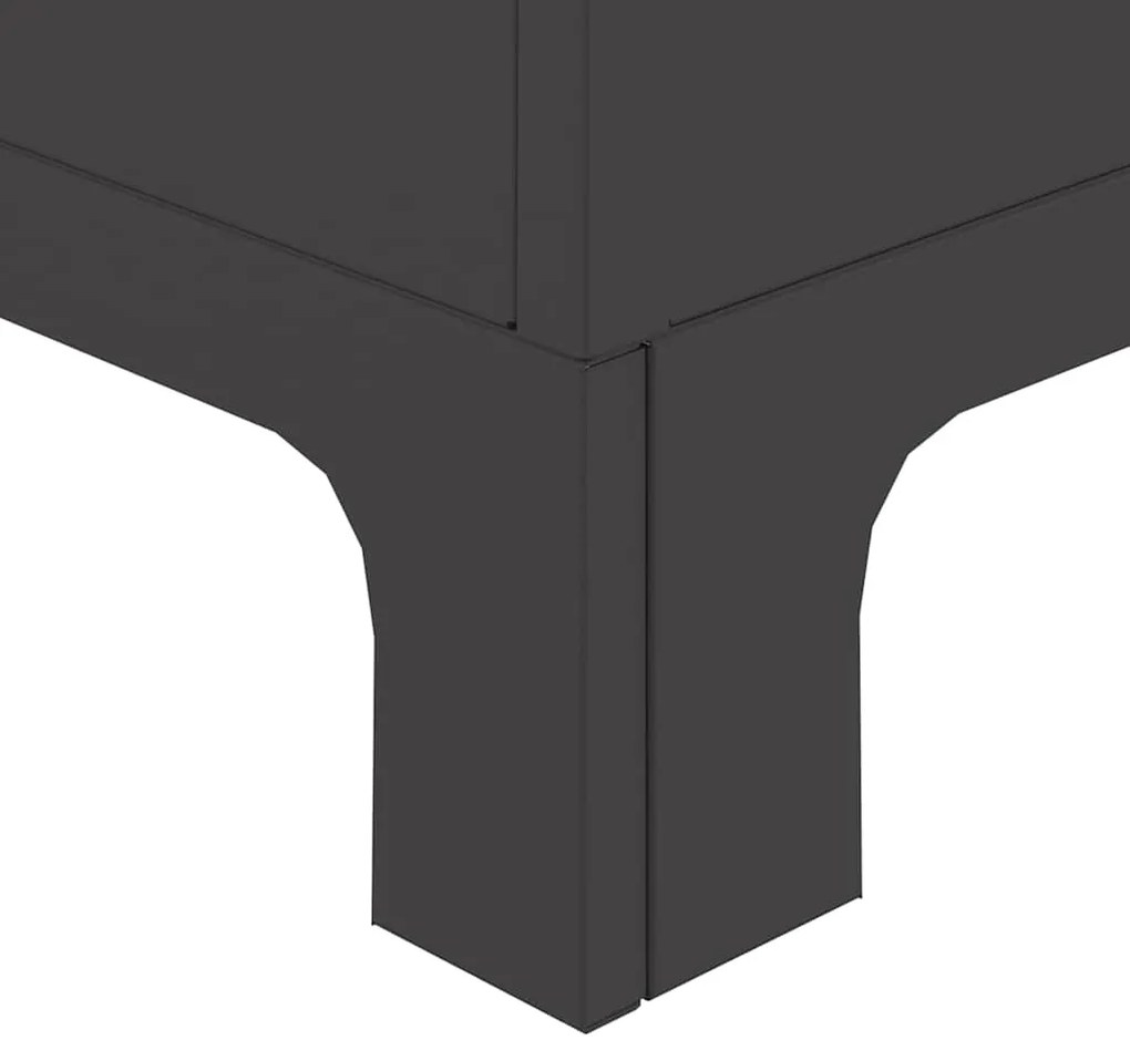 vidaXL Φωτιά Μαύρο 50 x 50 x 70 cm Κρύα έλαση από χάλυβα