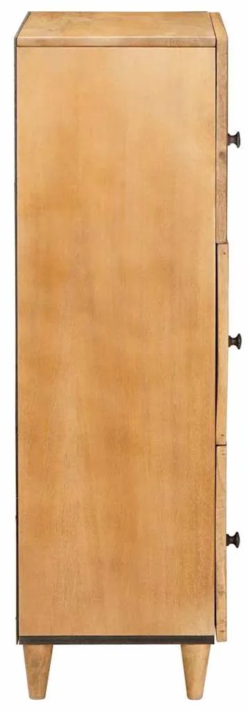 vidaXL Highboard Ανοιχτό καφέ 40 x 33 x 110 εκ Μασίφ ξύλο μάνγκο