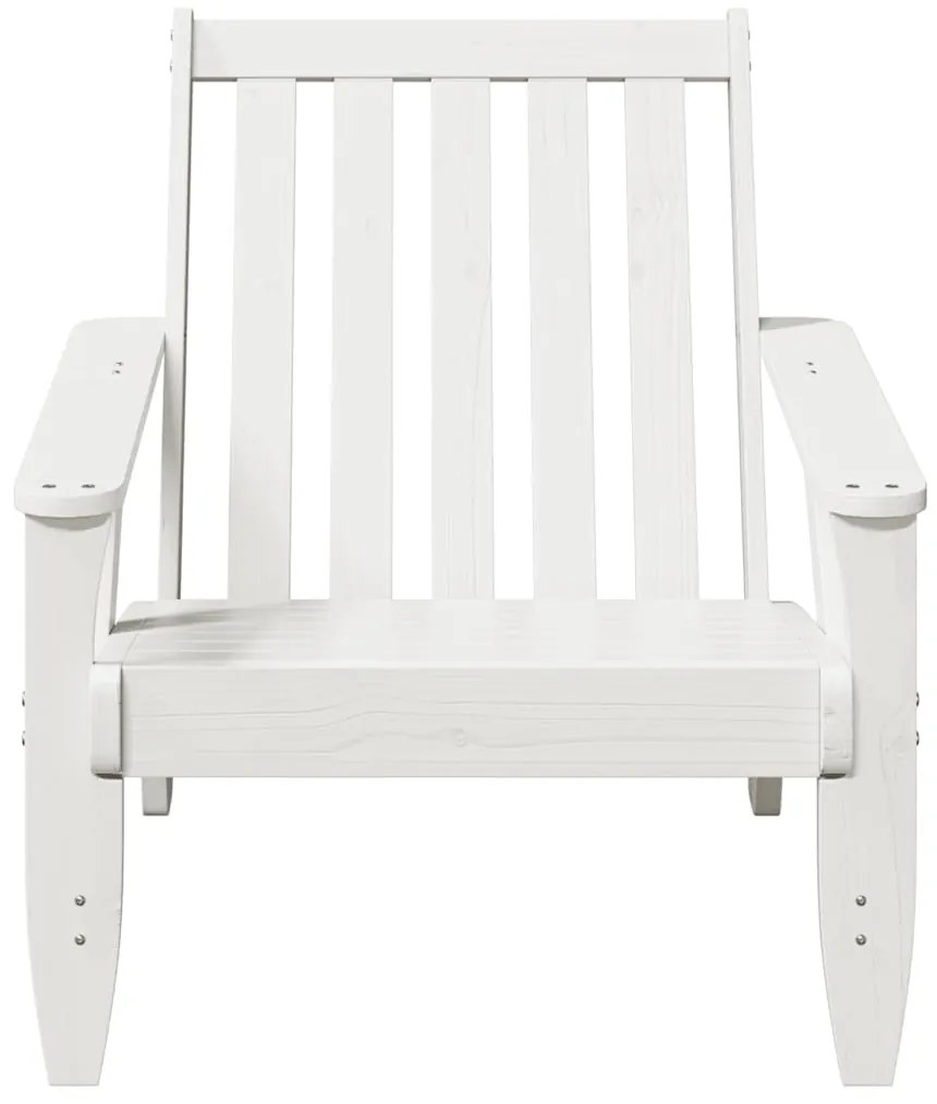 vidaXL Καρέκλα κήπου Adirondack Λευκό 75x77x77 cm Στερεό ξύλο πεύκο