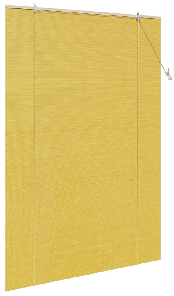 vidaXL Ρολά και Σκίες Παραθύρων Κίτρινο 140 x 220 cm Μπαμπού