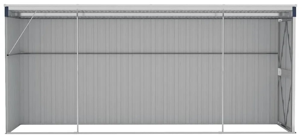 vidaXL Αποθήκη Κήπου Επιτοίχια Ανθρακί 118 x 382 x 178 εκ. από Ατσάλι