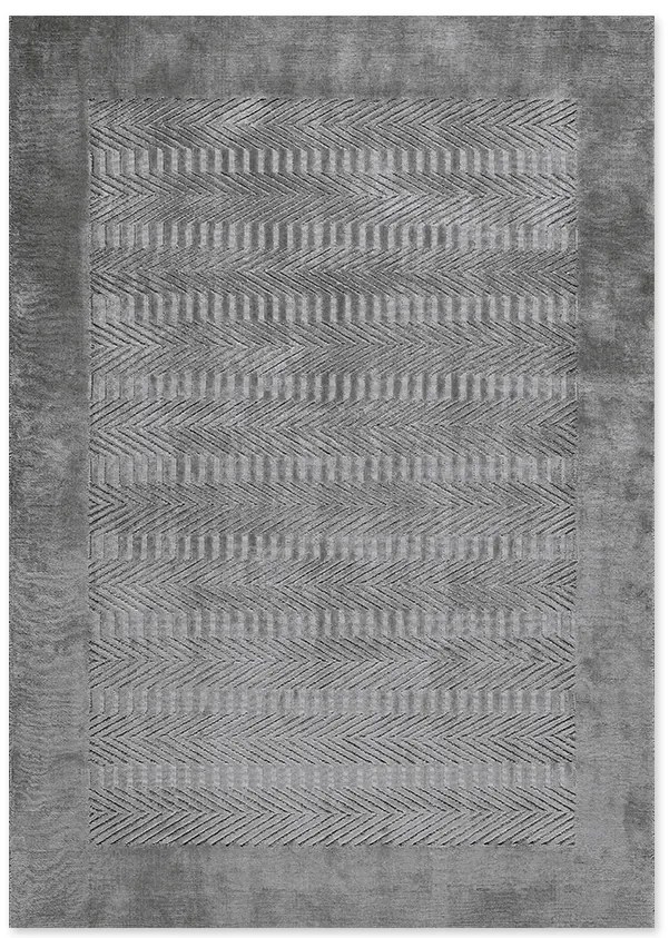 Χαλί Χειροποίητο Smooth Carved Rug Grey 200X300 Γκρι