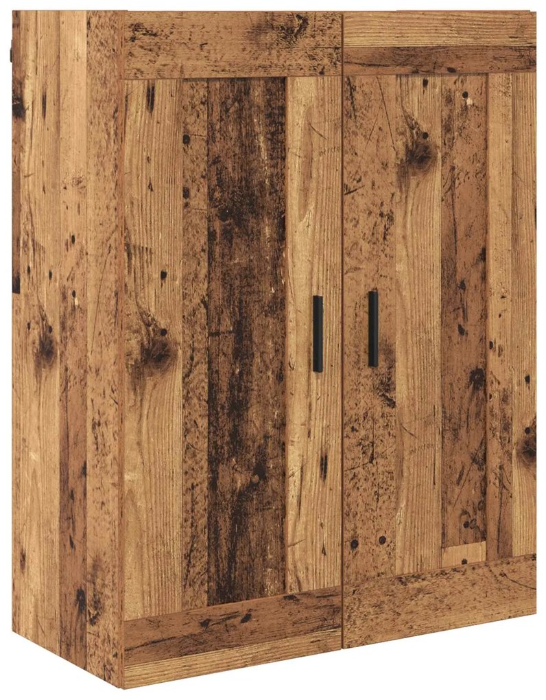 vidaXL Highboard 2 pcs Παλιό Ξύλο Σύνθετο Ξύλο και Γυαλί