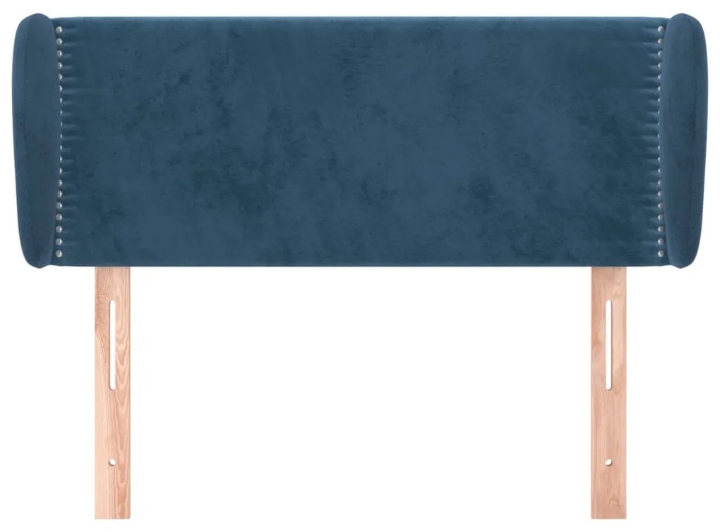 Κεφαλάρι με Πτερύγια Σκούρο Μπλε 103x23x78/88 εκ. Βελούδινο 3117050