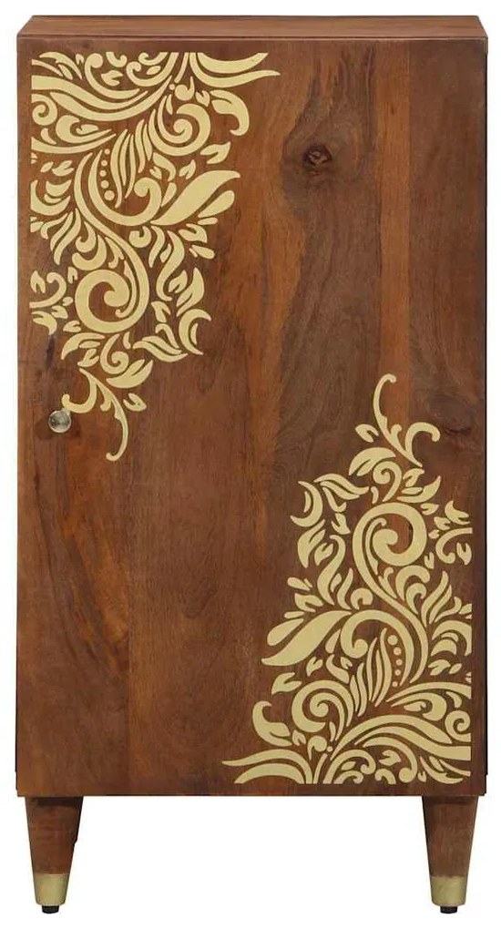 vidaXL Πλαϊνό γραφείο με ράφι Καφέ 40 x 33 x 75 εκ. Στερεό ξύλο μάνγκο