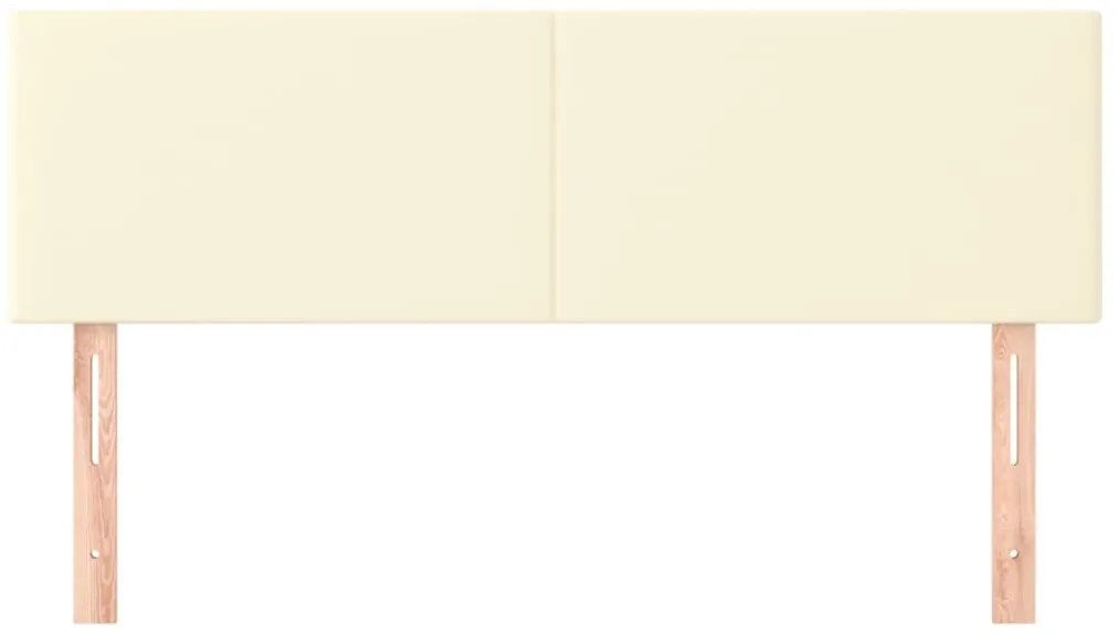 vidaXL Κεφαλάρια Κρεβατιού 2 τεμ. Κρεμ 72x5x78/88 εκ. Συνθετικό Δέρμα