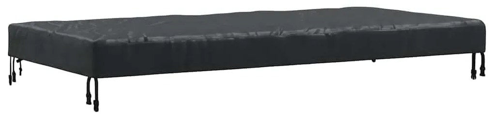 vidaXL Κάλυμμα Τραπέζι Μονόχρωμο Μαύρο 102 x 202 x 15 εκ ύφασμα