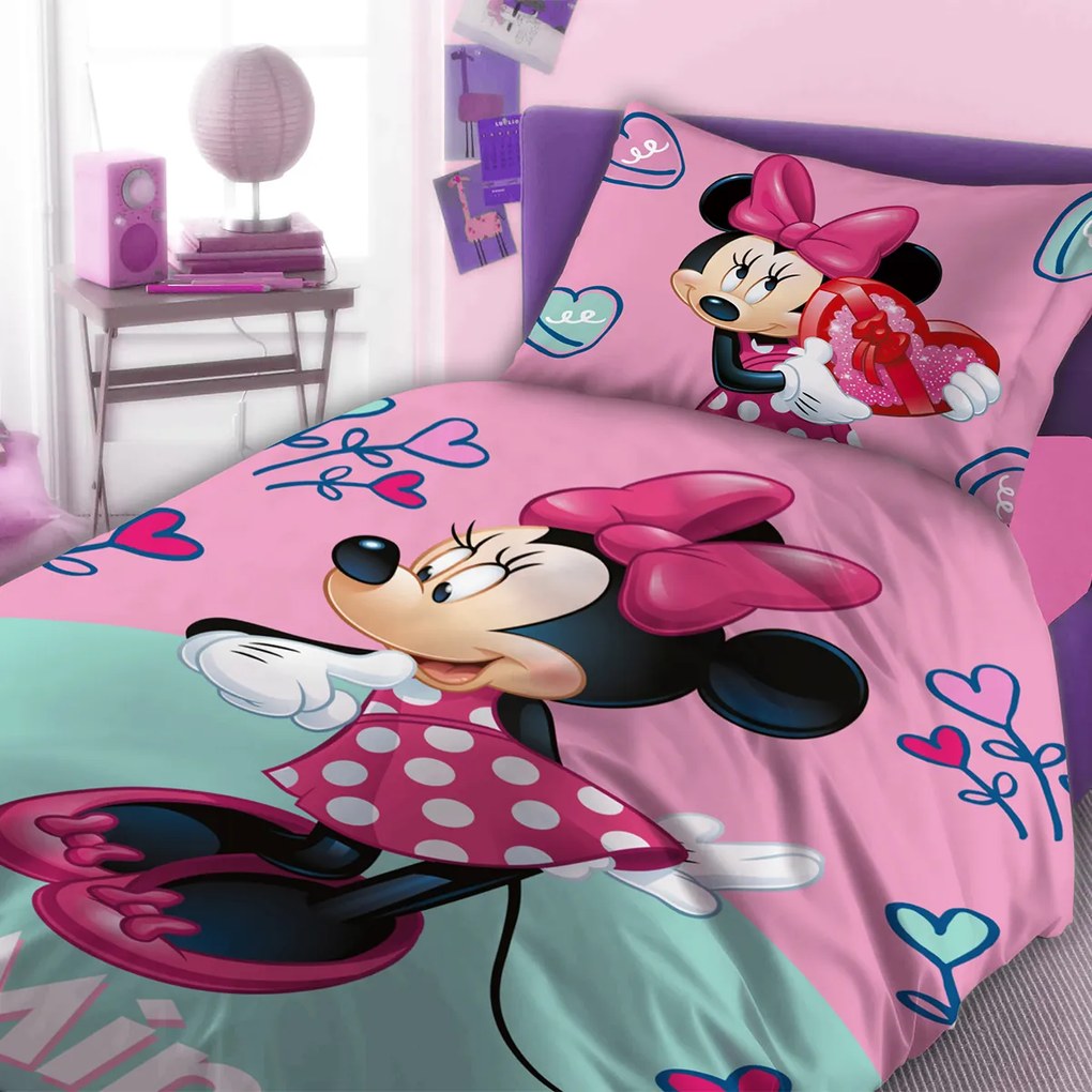 Σετ Σεντόνια Minnie 753 3τμχ 165x245 - Dimcol Disney