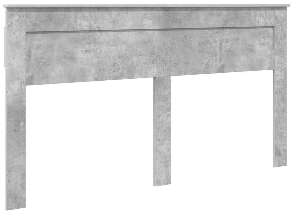 vidaXL Κρεβάτι Αποθήκης Σκυρόδεμα Γκρι 180 x 200 cm Επεξεργασμένο ξύλο