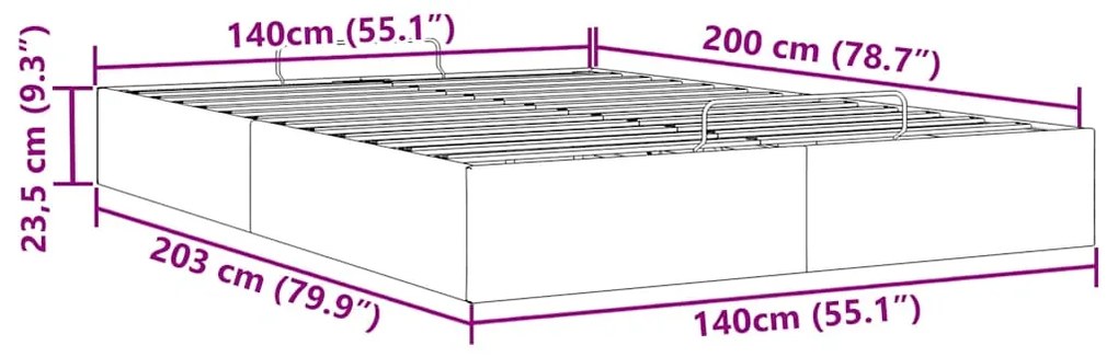 ΟΘΩΜΑΝΙΚΟ ΚΡΕΒΑΤΙ ΧΩΡΙΣ ΣΤΡΩΜΑ CAPPUCINO 80X200 CM FAUX LEATHER 3310808