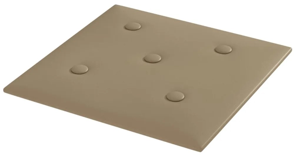 vidaXL Πάνελ Τοίχου 12 τεμ. Καπουτσίνο 30 x 30 εκ. 1,08 μ² Συνθ. Δέρμα