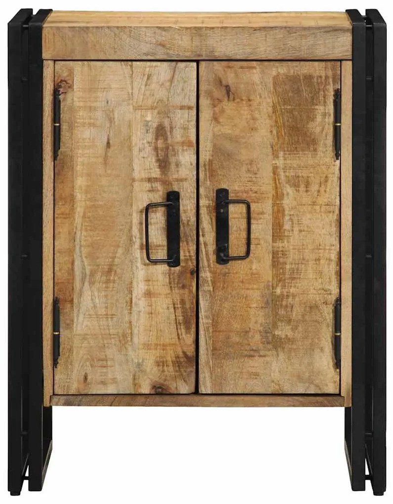 vidaXL Ντουλάπα Παπουτσιών Μαύρο 30 x 30 x 40 cm Μασίφ ξύλο μάνγκο