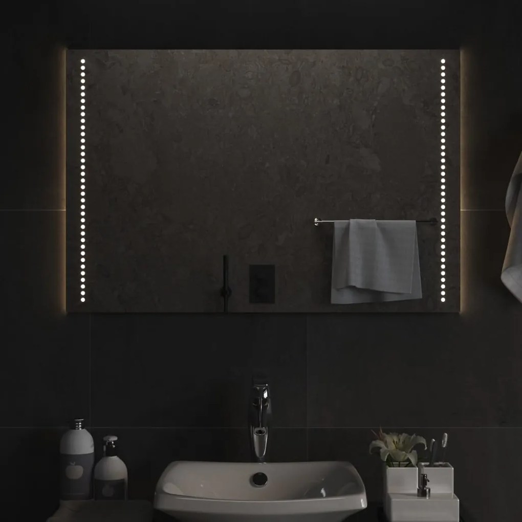 vidaXL Καθρέφτης Μπάνιου με LED 60x90 εκ.