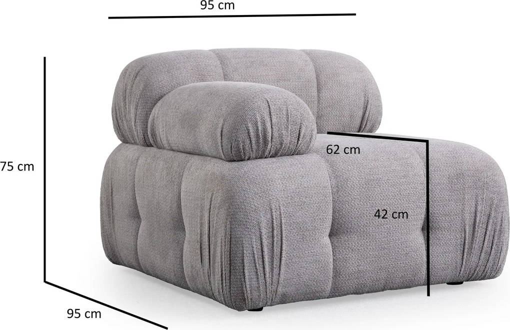 Corner Sofa Petite 2 - Light Grey Light Grey