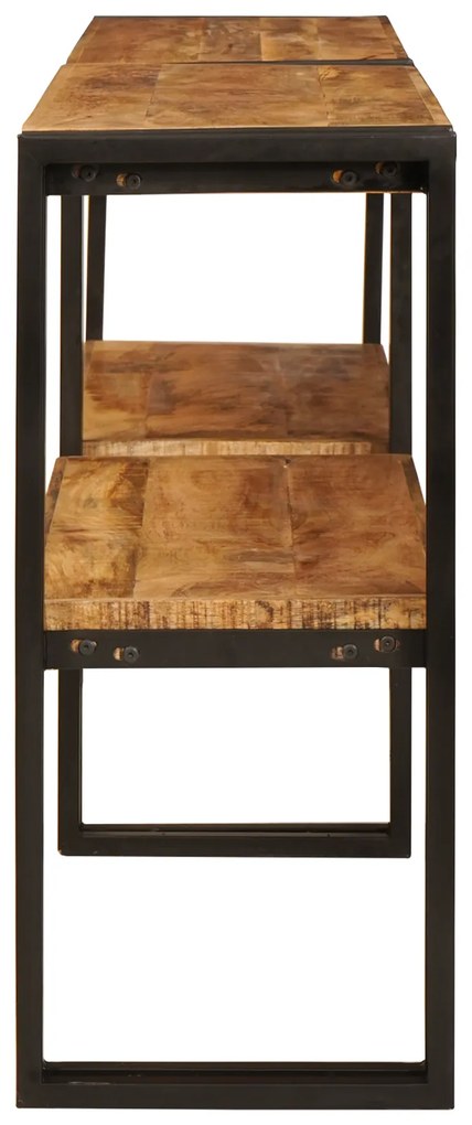 vidaXL Τραπέζι Κονσόλας 160x33x75 εκ Μασίφ Τραχύ Ξύλο Μάνγκο