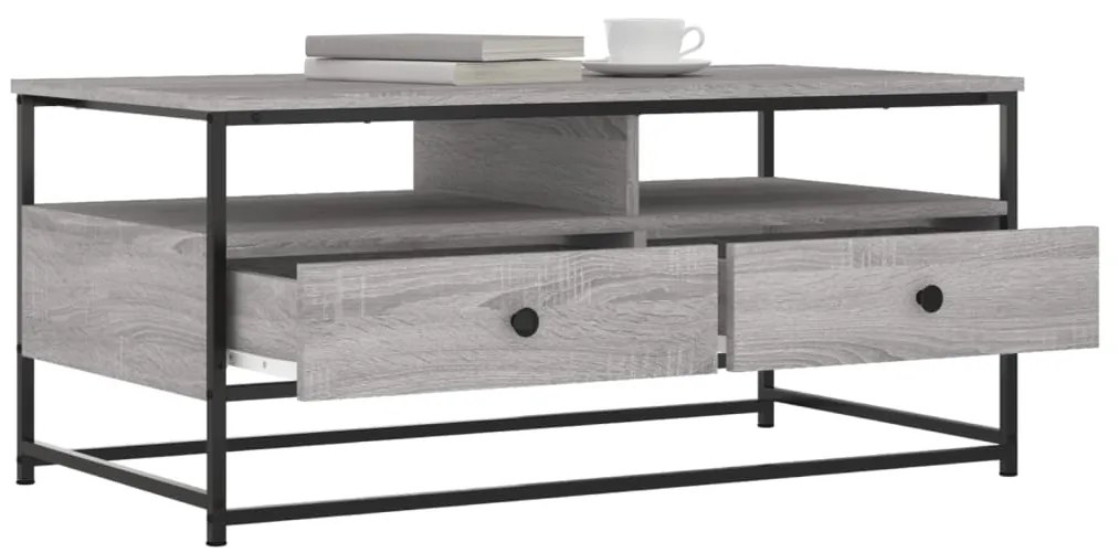 vidaXL Τραπεζάκι Σαλονιού Γκρι Sonoma 100 x 51 x 45 εκ. Επεξεργ. Ξύλο