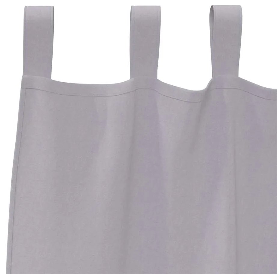vidaXL Κουρτίνες με κουρτίνες 2 pcs Μεταλλικό Γκρι Πολυεστέρας