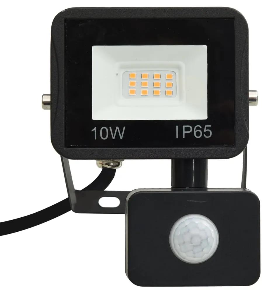 vidaXL Προβολέας LED με Αισθητήρα Ζεστό Λευκό 10 W