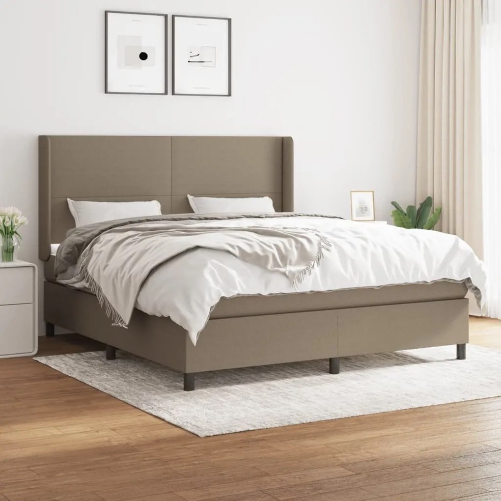 ΚΡΕΒΑΤΙ BOXSPRING ΜΕ ΣΤΡΩΜΑ TAUPE 160X200 ΕΚ. ΥΦΑΣΜΑΤΙΝΟ 3131285