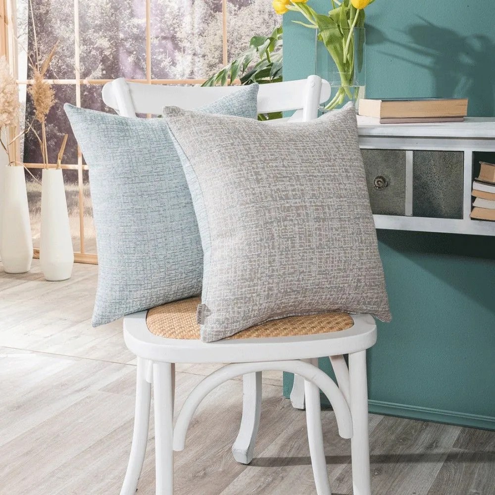 Μαξιλαροθήκη Διακοσμητική Noto 05 Blue Teoran 43X43 Cotton-Polyester