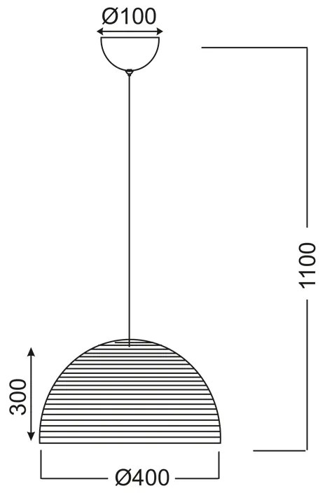 ΚΡΕΜΑΣΤΟ 1Χ100W ΠΛΕΓΜΑ Ε27 ZINC - 51W - 100W - V28507IP40