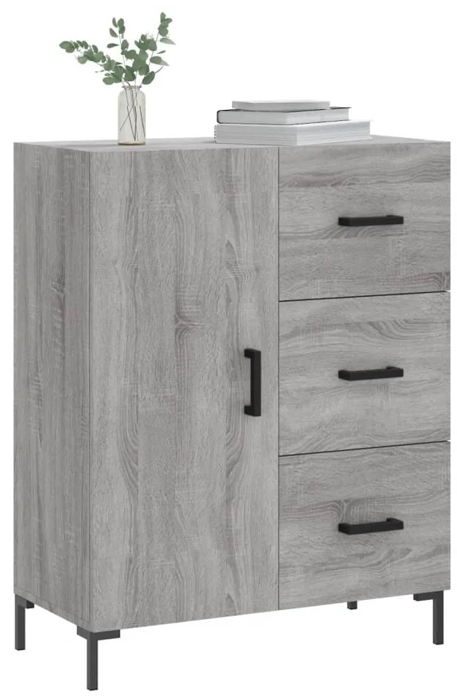 vidaXL Ντουλάπι Γκρι Sonoma 69,5 x 34 x 90 εκ. από Επεξεργασμένο Ξύλο