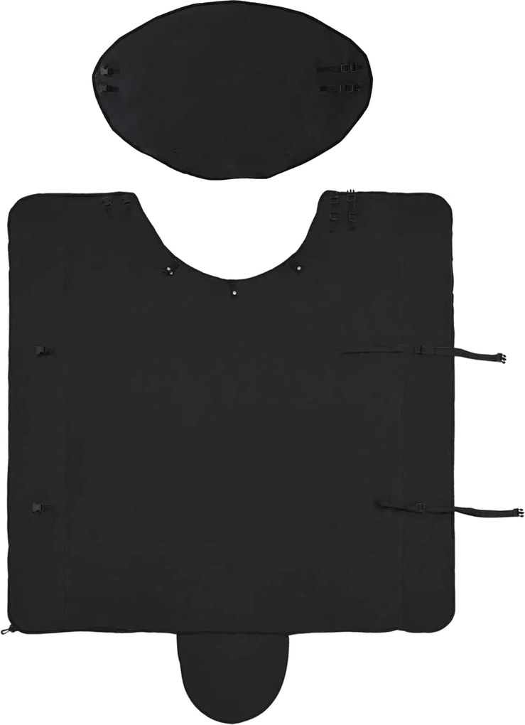 vidaXL Σαμάρι Ίππου Μαύρο Πολυεστέρας