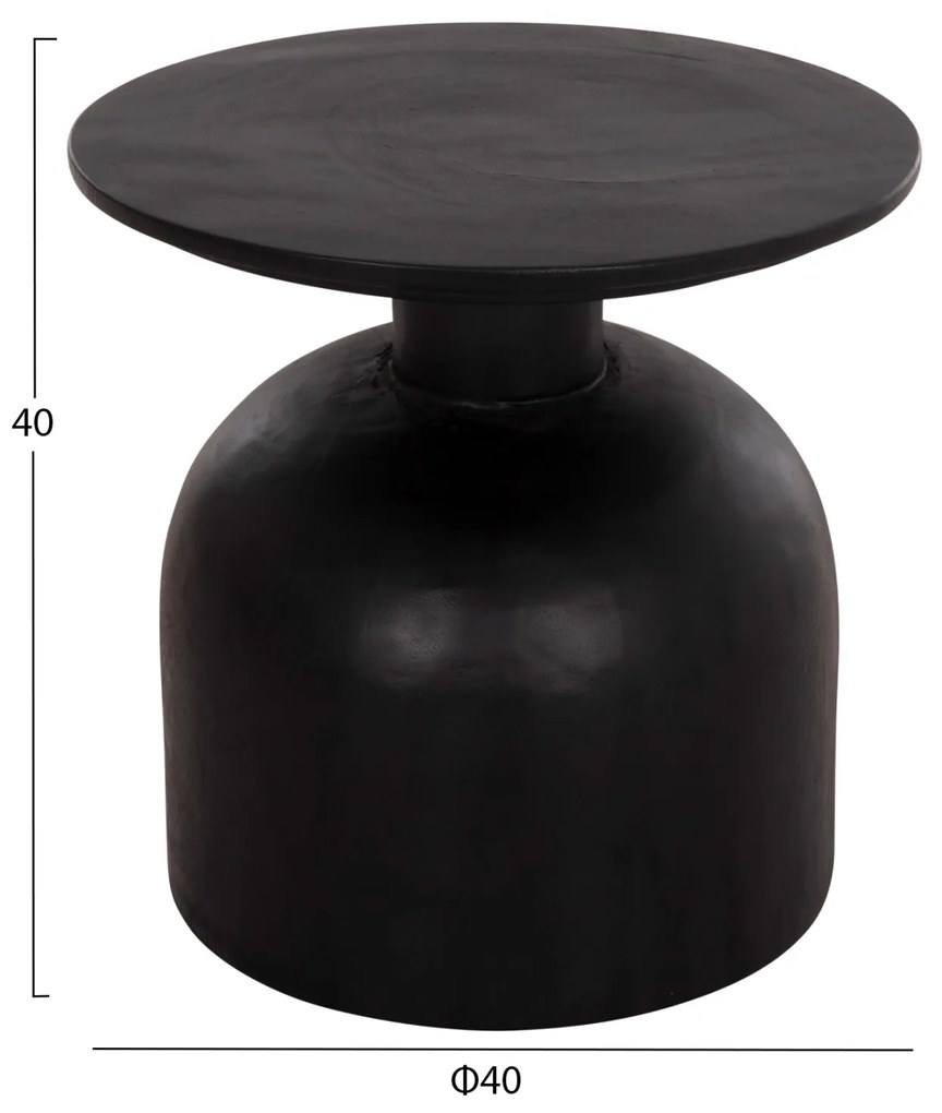 ΒΟΗΘΗΤΙΚΟ ΤΡΑΠΕΖΑΚΙ PUMBE-s HM9892.12 ΞΥΛΟ SUAR--ΜΑΥΡΟ Φ40x40Υεκ
