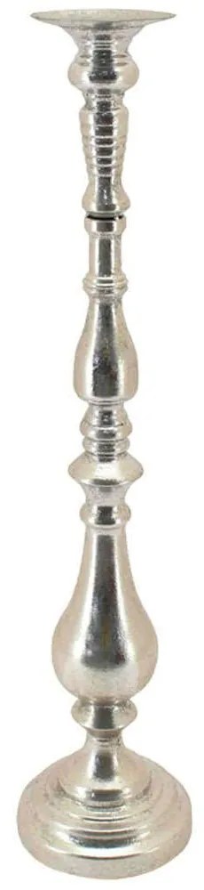 Κηροπήγιο Παλαιωμένο 15-00-94911 Φ15,5x68,5cm Silver Marhome Metal