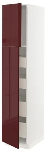 METOD/MAXIMERA ψηλό ντουλάπι με 2 πόρτες/4 συρτάρια, 40x60x200 cm 194.568.39