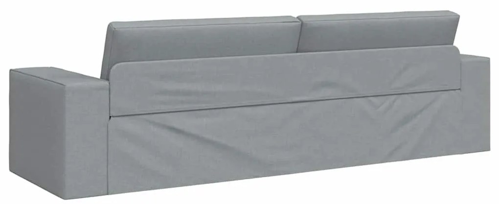 vidaXL Καναπές-κρεβάτι δαπέδου Ανοιχτό γκρι 245 x 78 x 77 εκ. ύφασμα