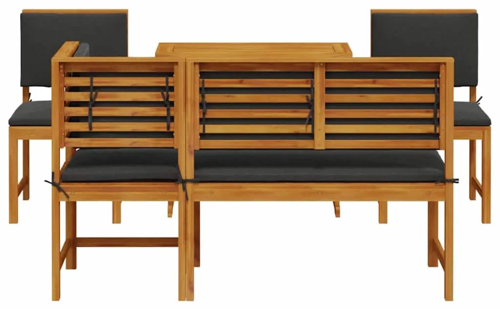 vidaXL Σετ Μπιστρό Κήπου 4 pcs Καφέ Στερεό Ξύλο Ακακίας