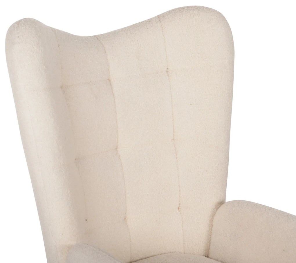 ΠΟΛΥΘΡΟΝΑ ΜΠΕΡΖΕΡΑ CRAWLEY ΜΕ ΥΠΟΠΟΔΙΟ HM8918.25 ΥΦΑΣΜΑ ΜΠΟΥΚΛΕ ΛΕΥΚΟ 70x74x105Y εκ.