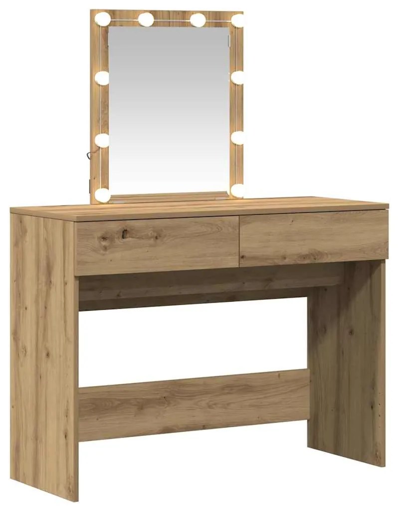 vidaXL Μπουφανάκι artisan δρυς 100 x 40 x 130 εκ Επεξεργασμένο ξύλο