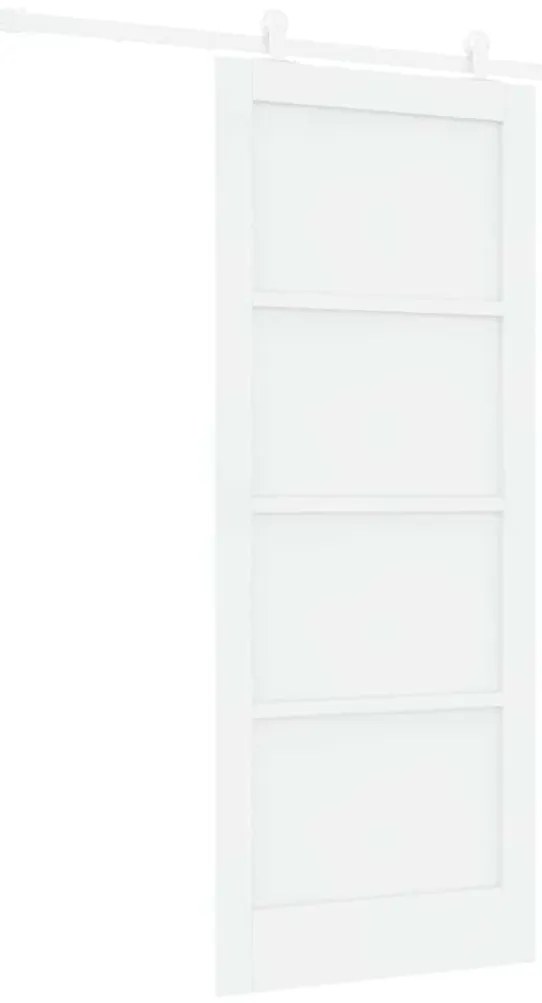 vidaXL Σετ Συρόμενης Πόρτας Λευκό 83 x 202 εκ.
