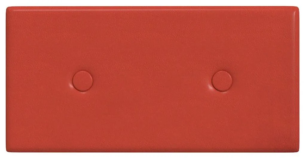 vidaXL Πάνελ Τοίχου 12 τεμ. Κόκκινα 30x15 εκ. 0,54 μ² Συνθετικό Δέρμα