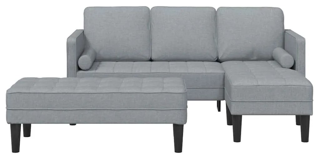 vidaXL Σετ Καναπέ 2 pcs Ανοιχτό γκρι 173 x 131 x 67 εκ ύφασμα