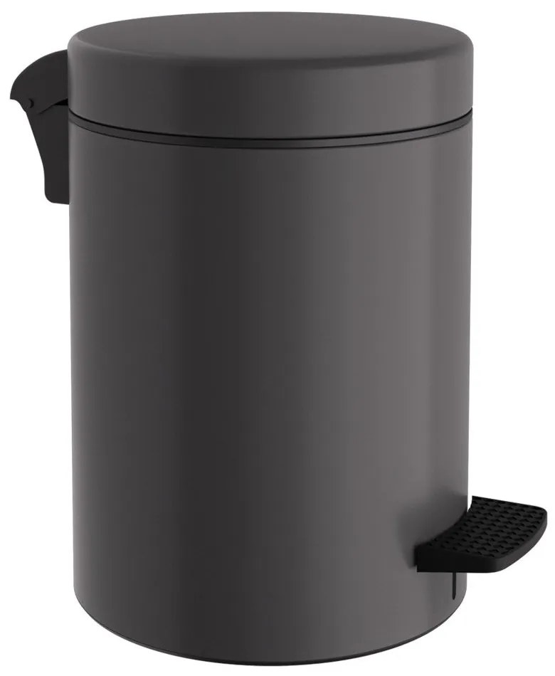 Κάδος Απορριμμάτων 8Lt 08-500-113 23x32cm Matt Anthracite Pam&amp;Co Stainless Steel