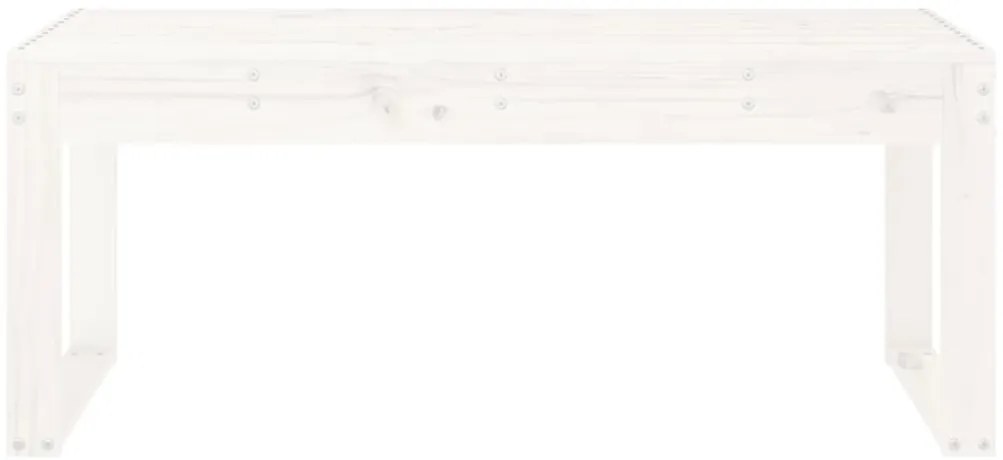 vidaXL Παγκάκι Κήπου Λευκό 110x38x45 εκ. από Μασίφ Ξύλο Πεύκου