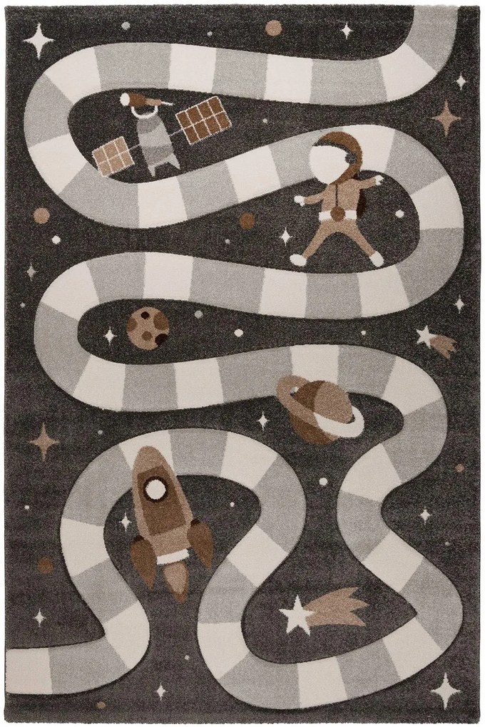Χαλί Yolo 64186 896 Grey-Brown Βιοκαρπέτ 200X250cm