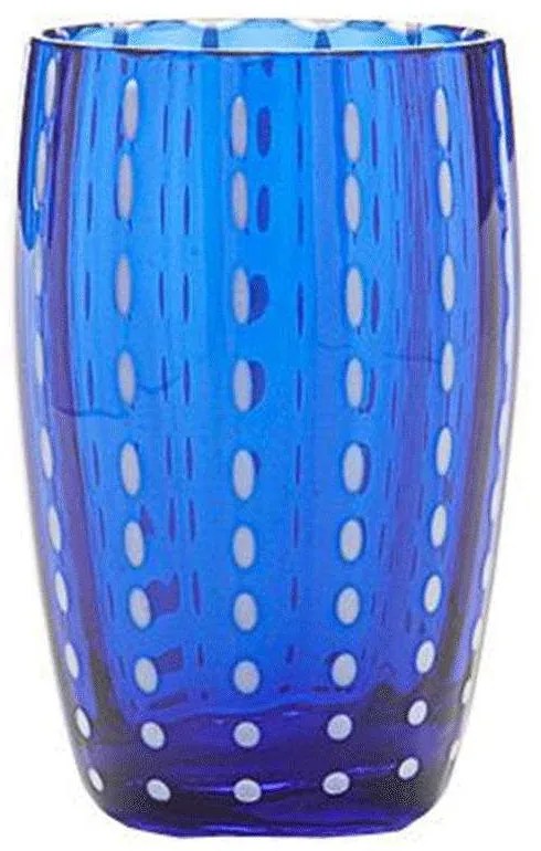 Ποτήρι Νερού Perle PR00115 320ml Dark Blue Zafferano Glass