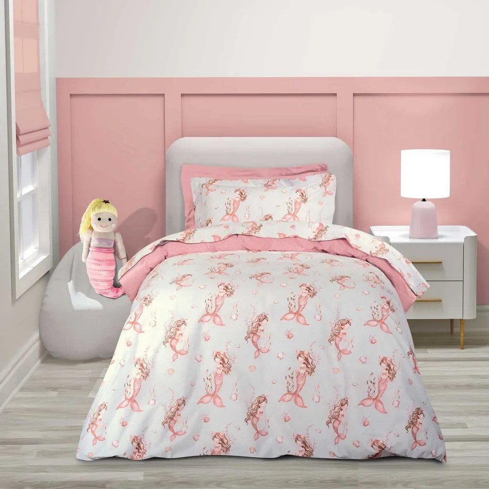 Σεντόνια Παιδικά 8853 (Σετ 3τμχ) Grey-Pink Greenwich Polo Club Μονό 170x260cm 100% Βαμβάκι