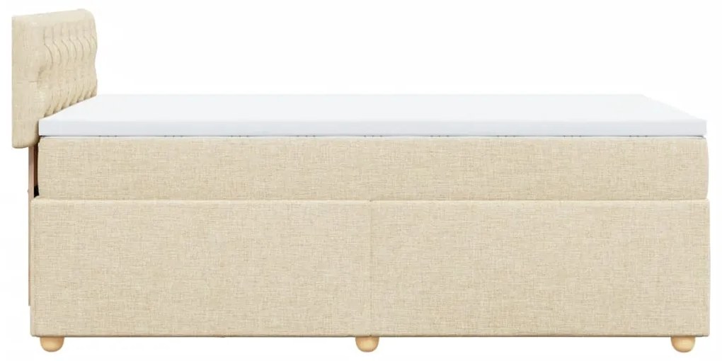 ΚΡΕΒΑΤΙ BOXSPRING ΜΕ ΣΤΡΩΜΑ ΚΡΕΜ 100 X 200 ΕΚ. ΥΦΑΣΜΑΤΙΝΟ 3288903