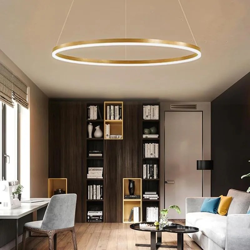 Φωτιστικό οροφής Nebrian led μέταλλο χρυσό Φ60x15εκ 60x60x15 εκ.